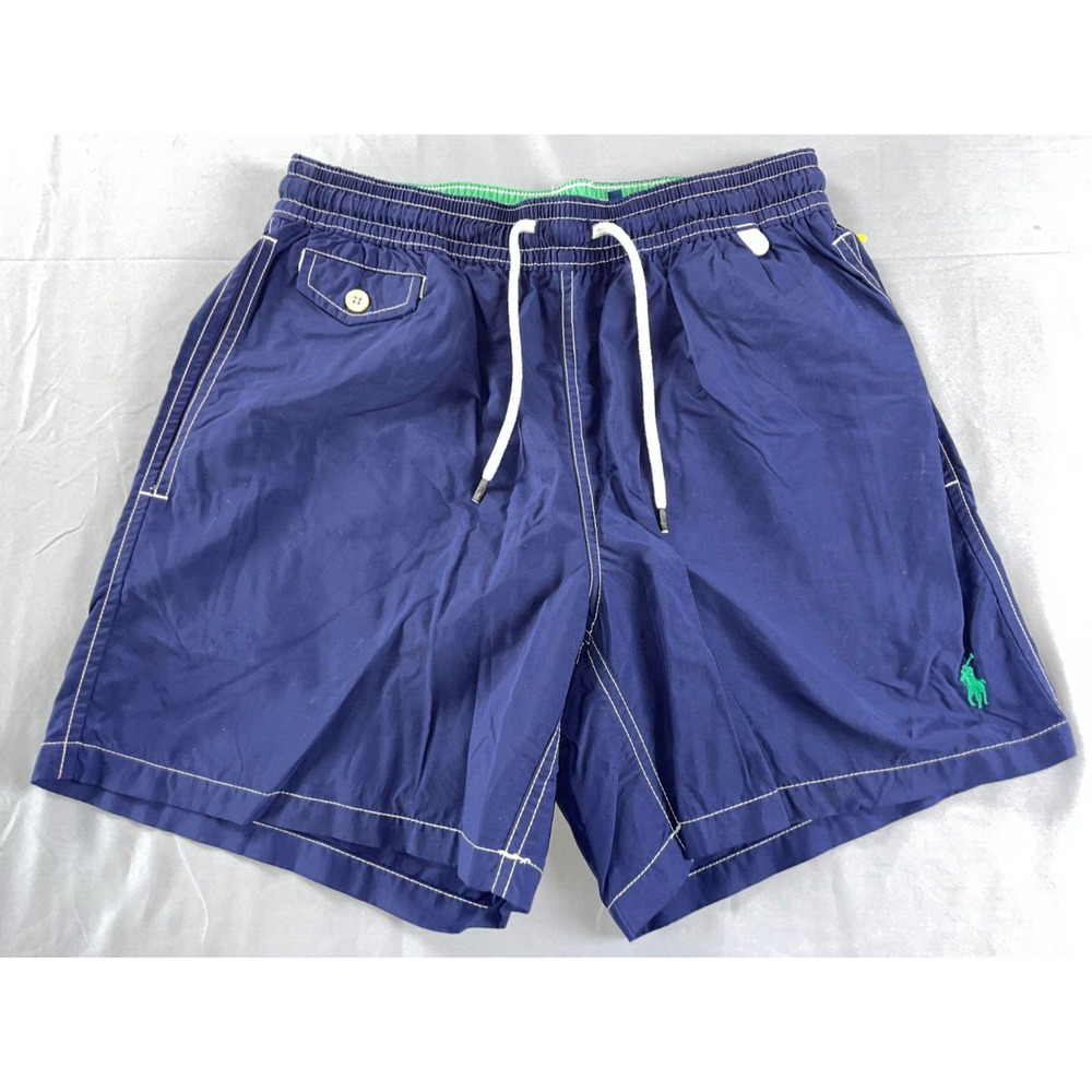 Polo Ralph Lauren Elastic Waist Swim Shorts, Trunks Men's Size S EUC!